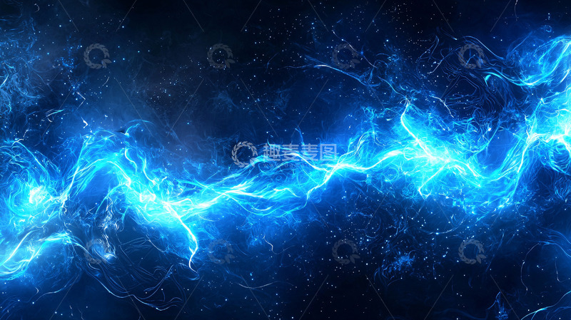 高清大图下载【趣麦麦图】蓝色能量火焰