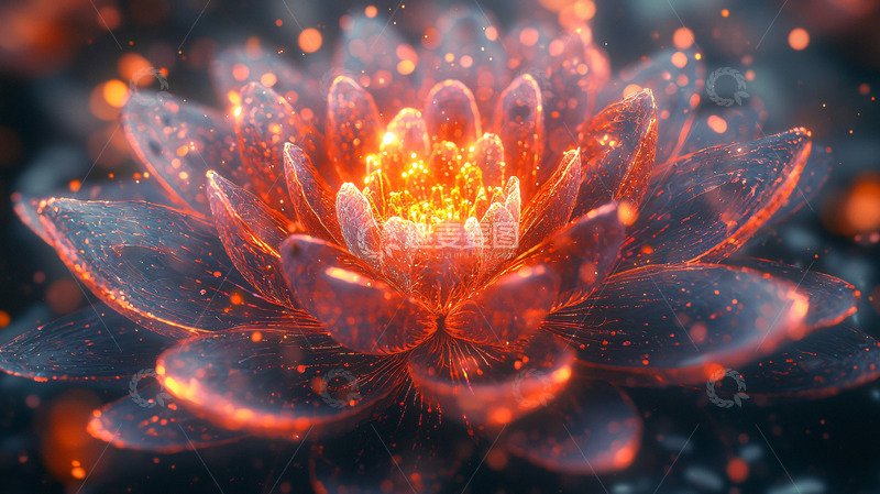 高清大图下载【趣麦麦图】燃火莲花