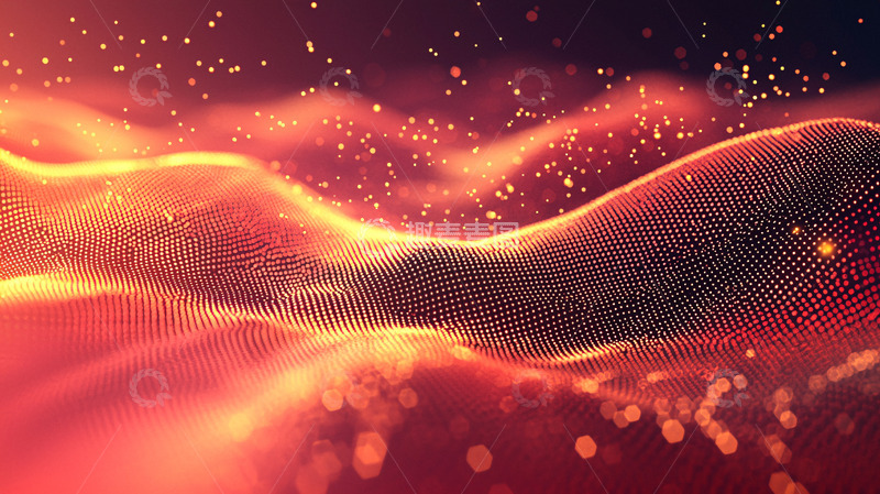 高清大图下载【趣麦麦图】红色粒子流体动画