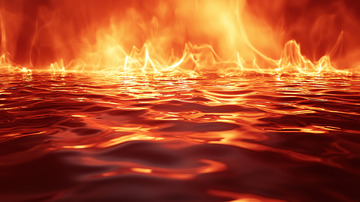 火焰燃烧的液体