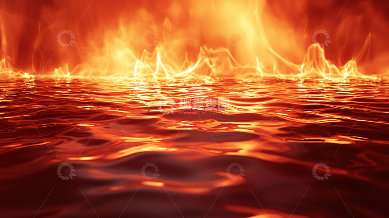 高清大图下载【趣麦麦图】火焰燃烧的液体