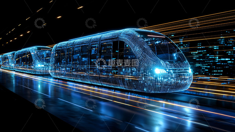高清大图下载【趣麦麦图】未来科技感列车