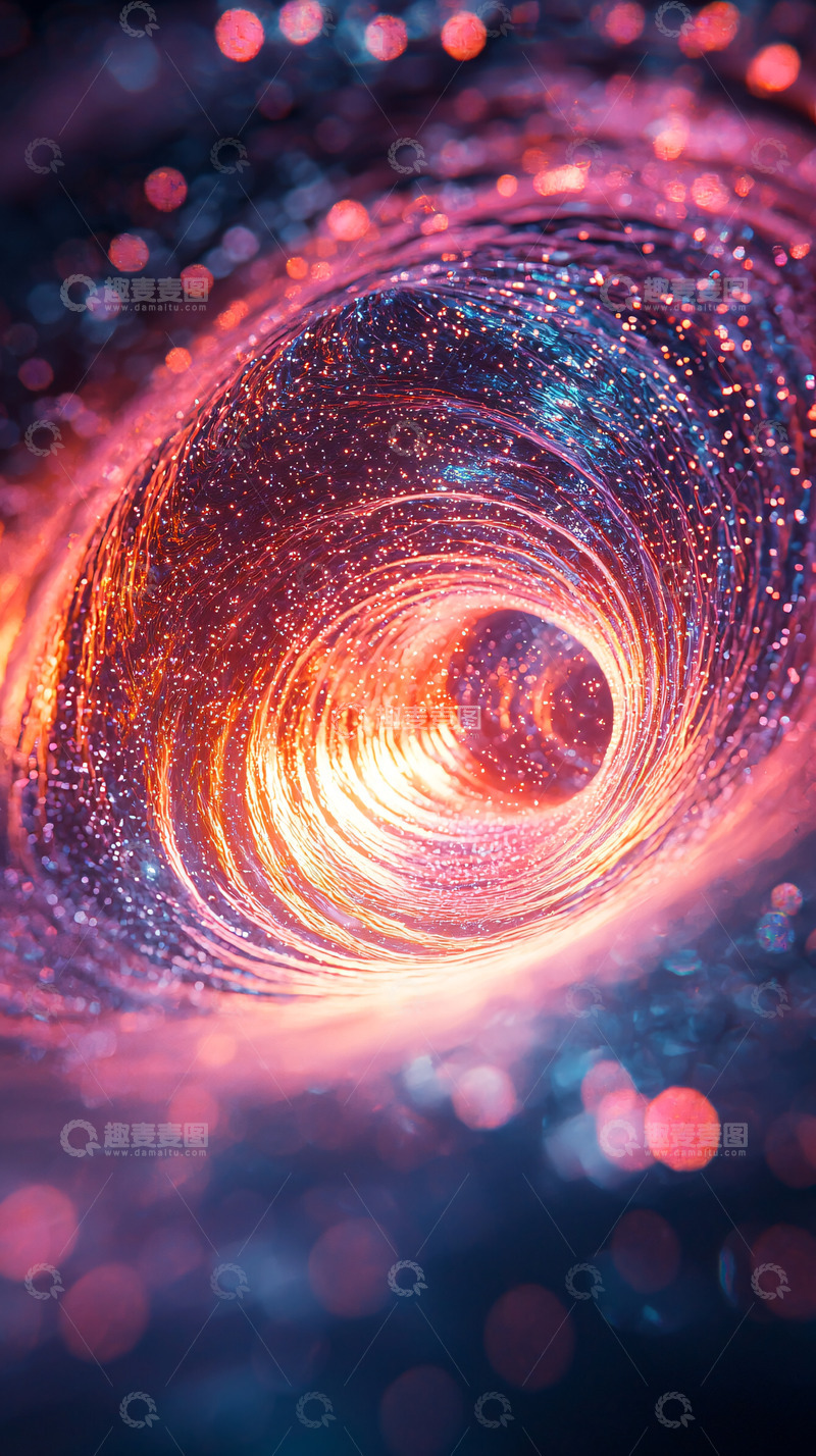 高清大图下载【趣麦麦图】绚丽星云漩涡抽象背景