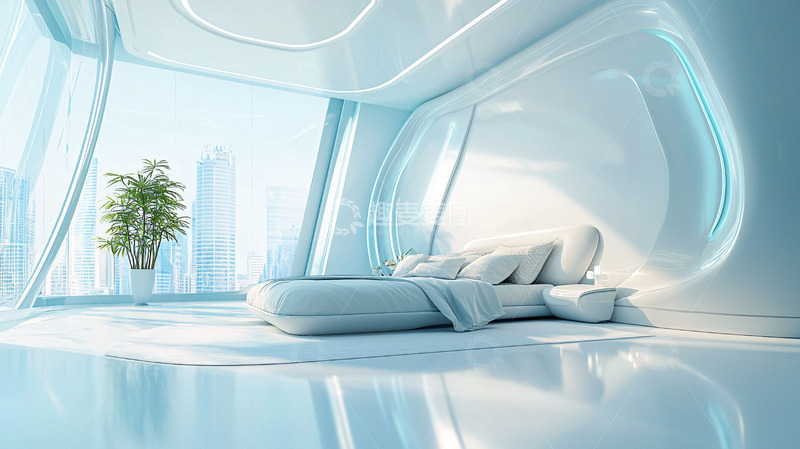 高清大图下载【趣麦麦图】现代极简风卧室