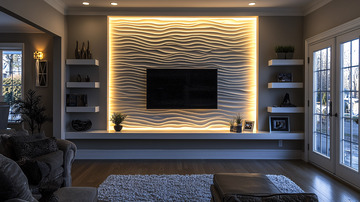 现代简约电视背景墙