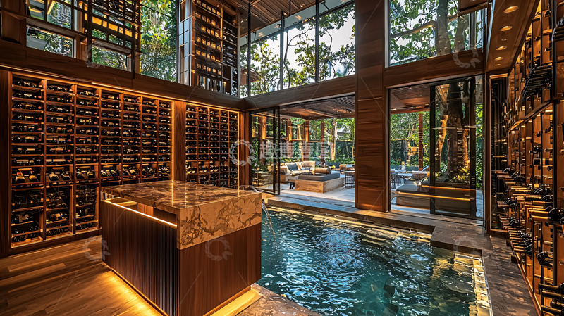 高清大图下载【趣麦麦图】现代酒窖设计