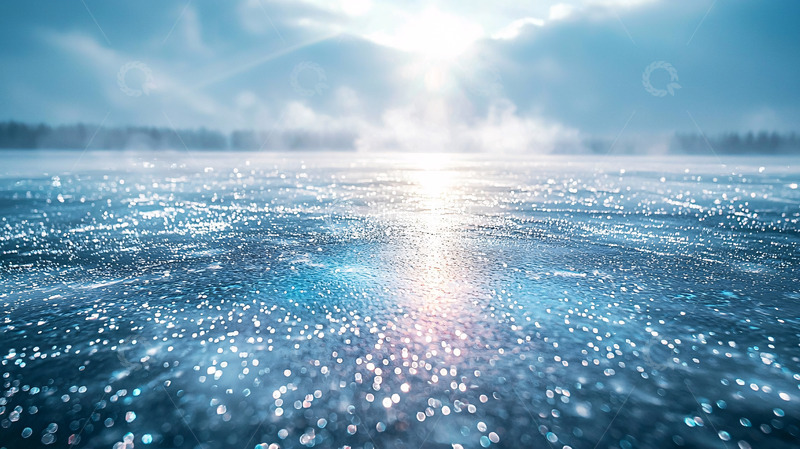 高清大图下载【趣麦麦图】冰面阳光