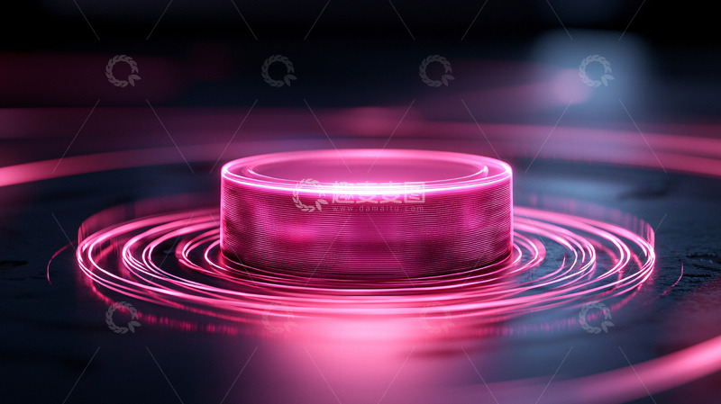 高清大图下载【趣麦麦图】粉色发光按钮