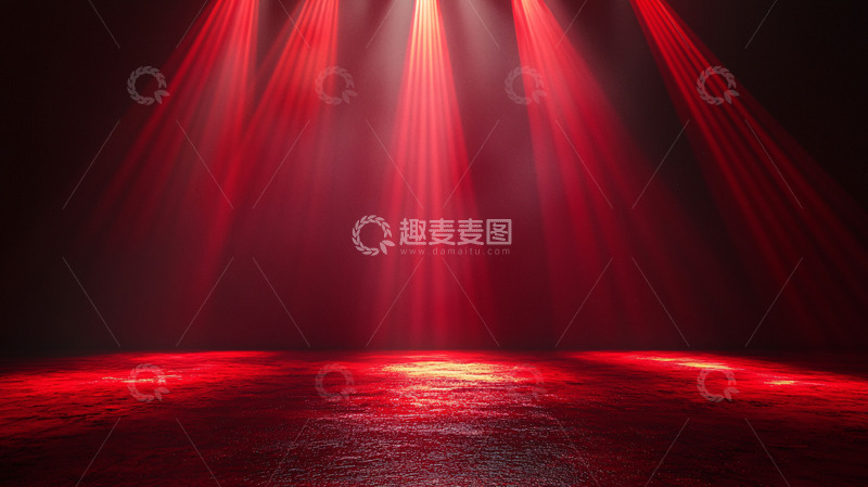 高清大图下载【趣麦麦图】红色舞台灯光
