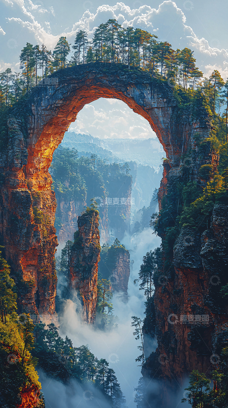 高清大图下载【趣麦麦图】仙桥奇观