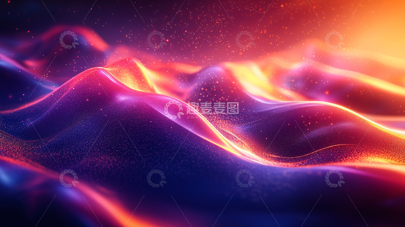 高清大图下载【趣麦麦图】抽象色彩波浪流动