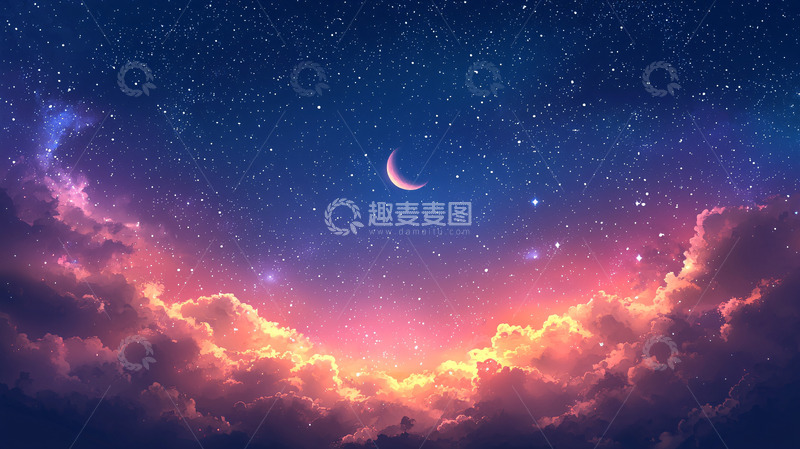 高清大图下载【趣麦麦图】梦幻星空云海