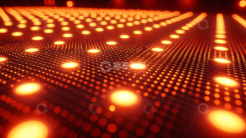 高清大图下载【趣麦麦图】橙色灯光点阵
