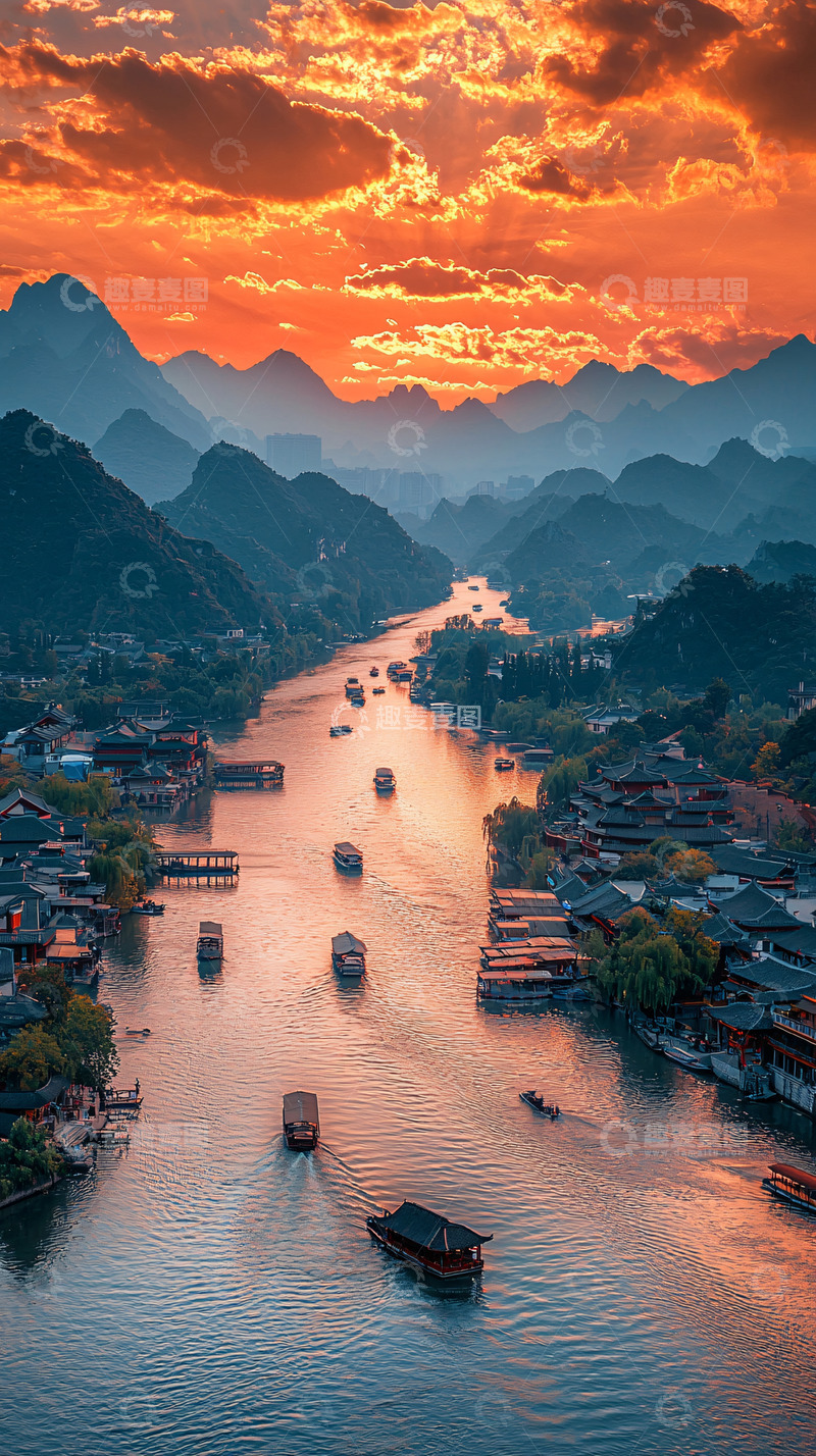 高清大图下载【趣麦麦图】夕阳西下