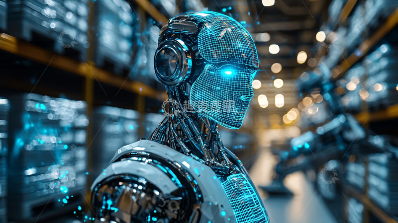 高清大图下载【趣麦麦图】未来仓库机器人