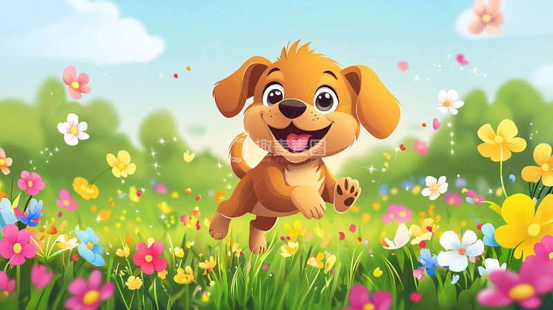 高清大图下载【趣麦麦图】快乐的小狗