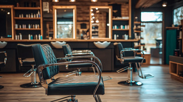 时尚理发店内部