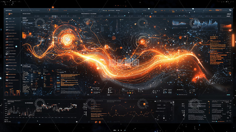 高清大图下载【趣麦麦图】炫酷科技感未来感数据流