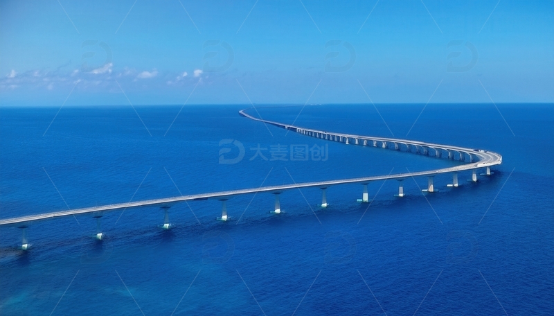 高清大图下载【趣麦麦图】俯瞰马尔代夫海上逶迤的宏伟跨海大桥