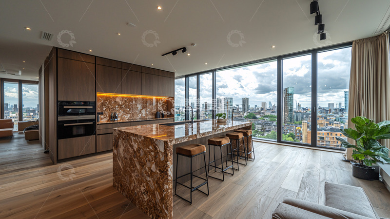 高清大图下载【趣麦麦图】现代化高层公寓厨房