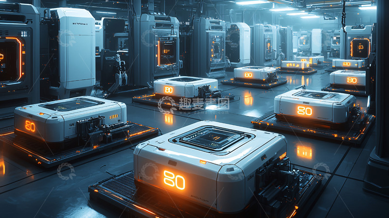 高清大图下载【趣麦麦图】科幻未来风格设备矩阵