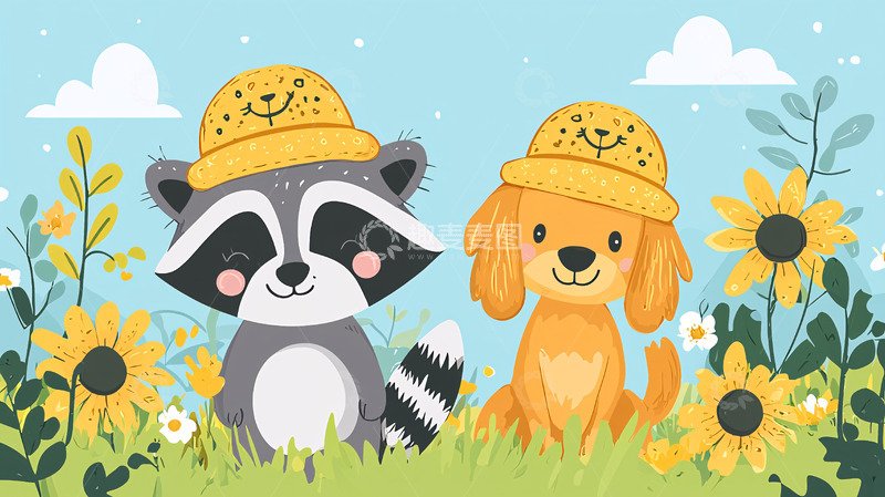 高清大图下载【趣麦麦图】浣熊1