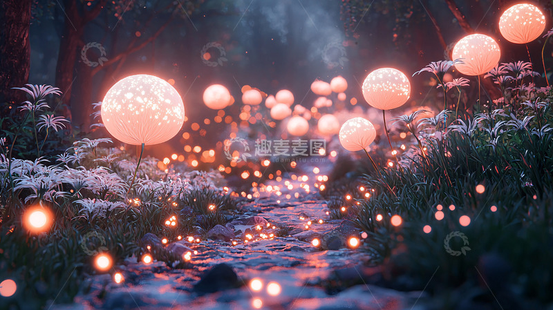 高清大图下载【趣麦麦图】梦幻森林小溪