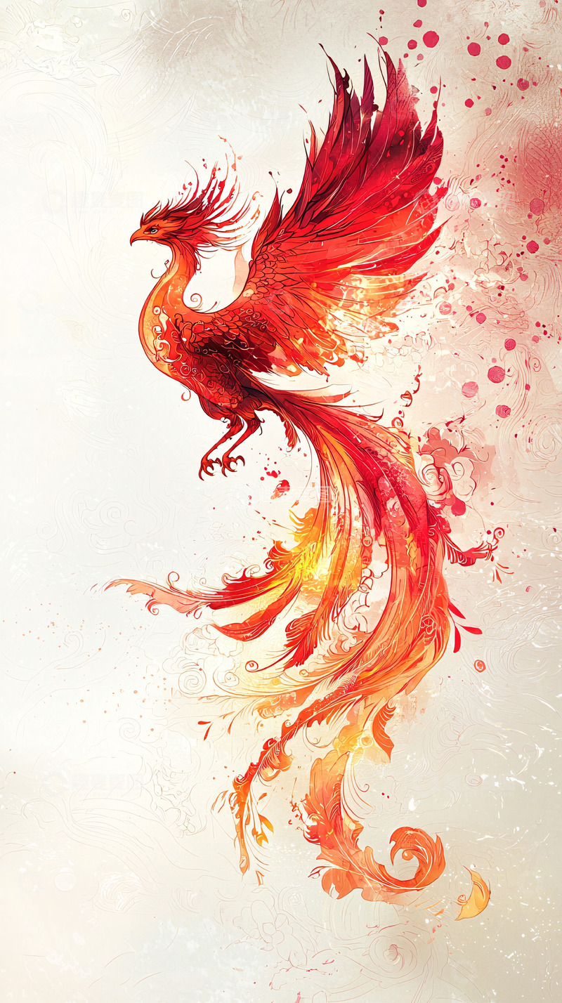 高清大图下载【趣麦麦图】火焰般的凤凰