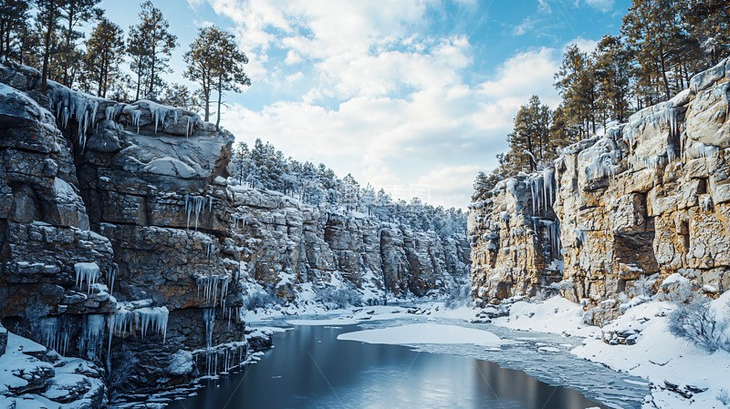 高清大图下载【趣麦麦图】冰雪峡谷