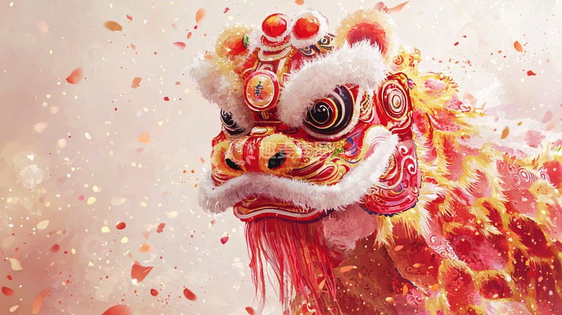 高清大图下载【趣麦麦图】舞狮