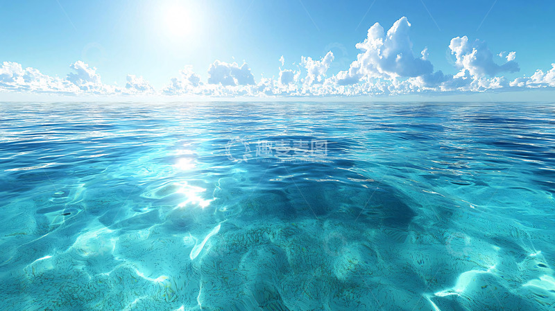 高清大图下载【趣麦麦图】阳光下的碧海蓝天