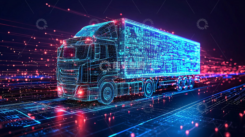 高清大图下载【趣麦麦图】科技感卡车