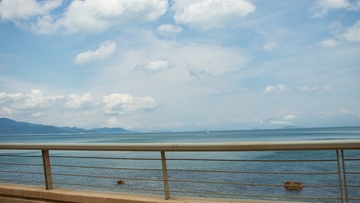 倚栏观，杨梅坑海天辽阔之景