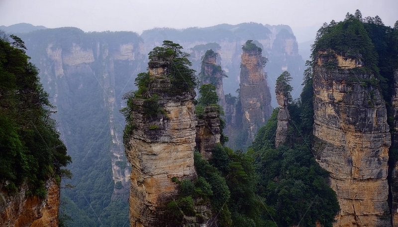 高清大图下载【趣麦麦图】张家界奇峭峰林的清幽自然之景