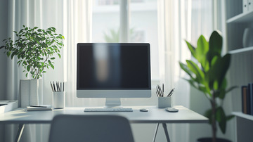 明亮舒适的居家办公桌