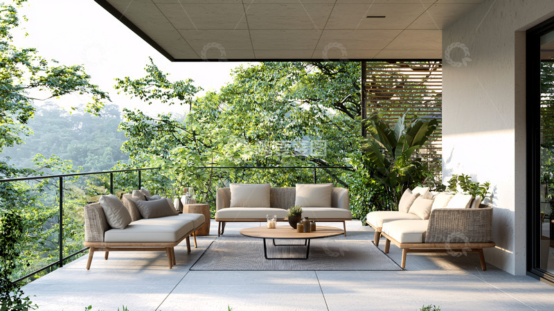 高清大图下载【趣麦麦图】户外阳台休闲家具