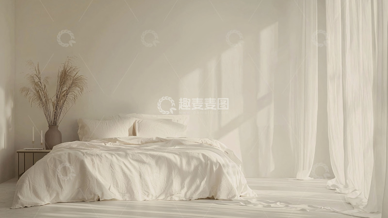 高清大图下载【趣麦麦图】极简风卧室高清图片