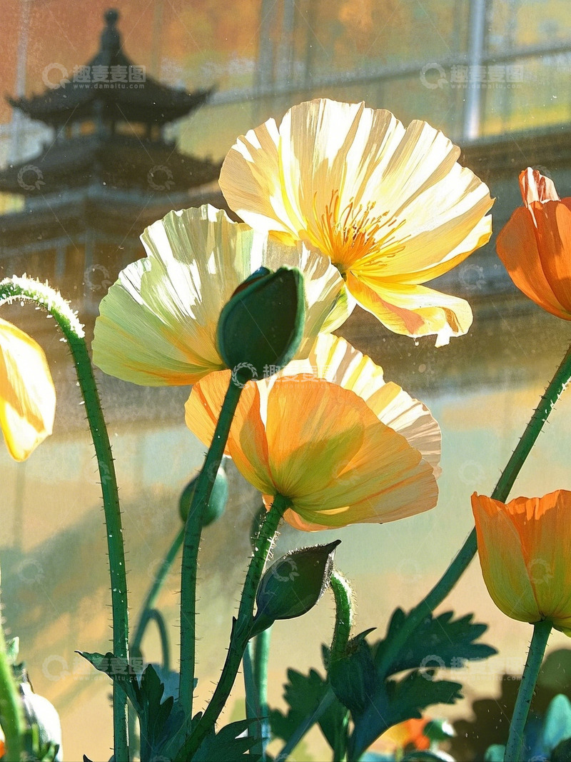 高清大图下载【趣麦麦图】水彩花卉