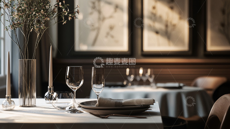 高清大图下载【趣麦麦图】高级餐厅用餐场景