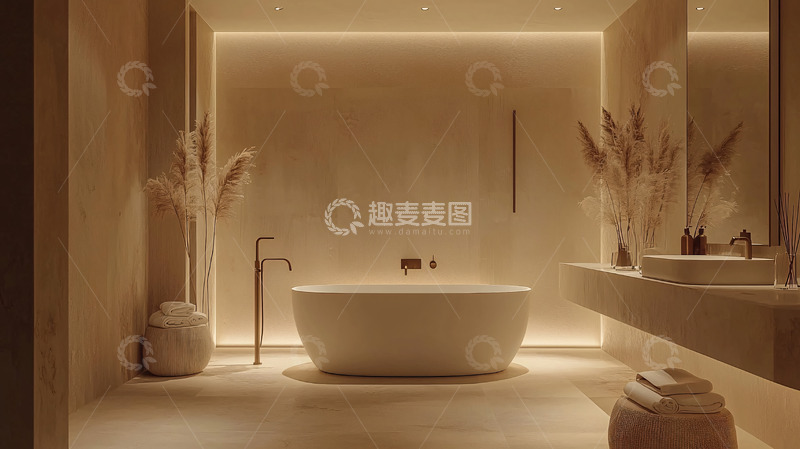 高清大图下载【趣麦麦图】现代简约风格浴室