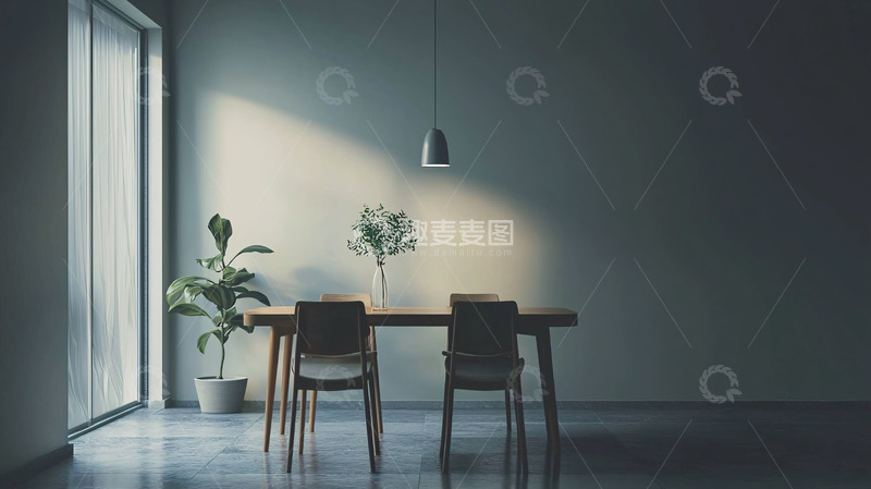 高清大图下载【趣麦麦图】极简现代餐厅设计