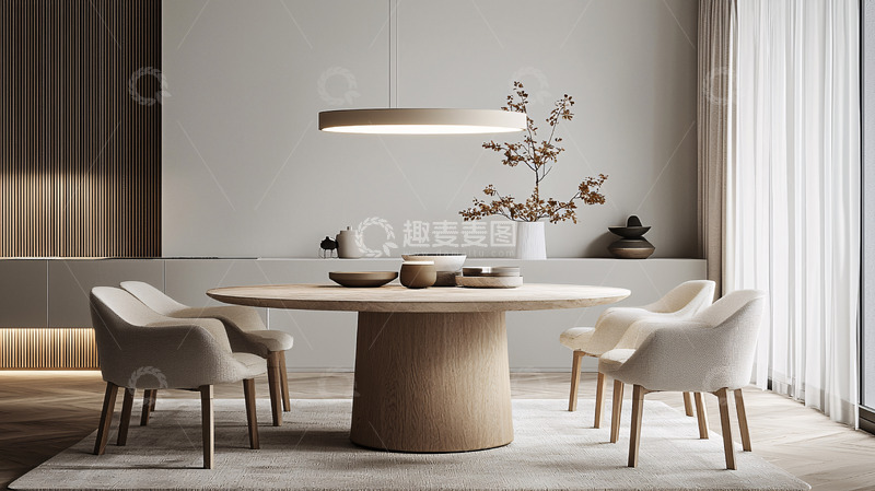 高清大图下载【趣麦麦图】极简轻奢现代餐厅设计