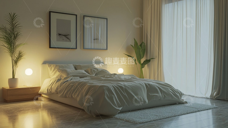 高清大图下载【趣麦麦图】温馨舒适现代简约卧室