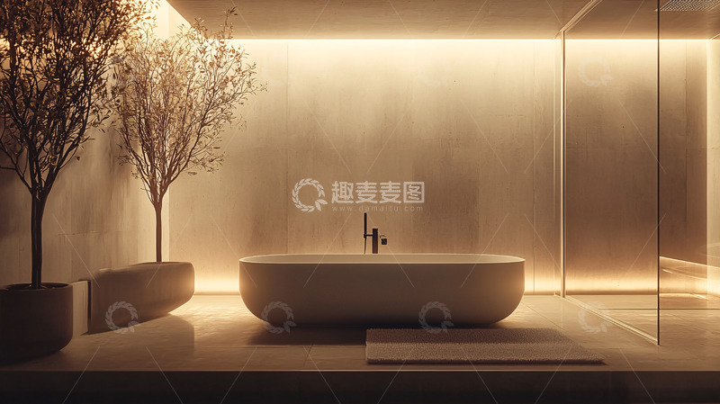 高清大图下载【趣麦麦图】极简风格浴室设计