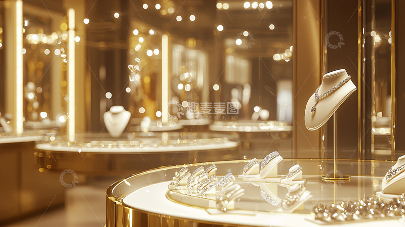 高清大图下载【趣麦麦图】高级珠宝店展示柜