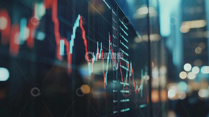 高清大图下载【趣麦麦图】夜景金融市场数据图表