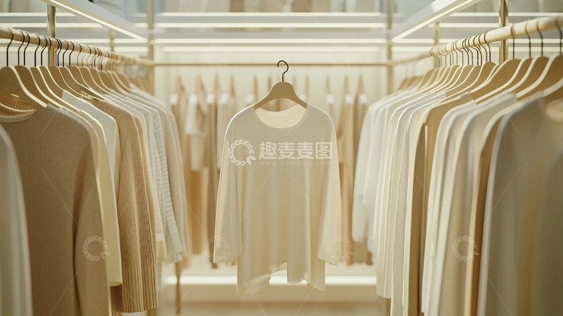 高清大图下载【趣麦麦图】极简风服装陈列