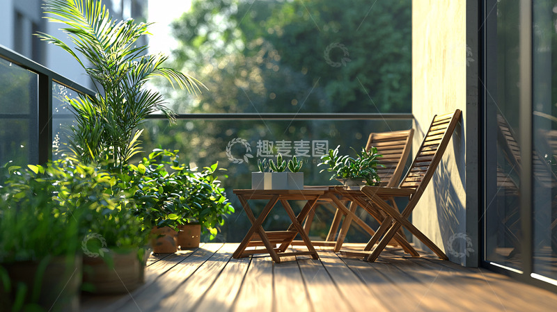 高清大图下载【趣麦麦图】阳台花园高清图片