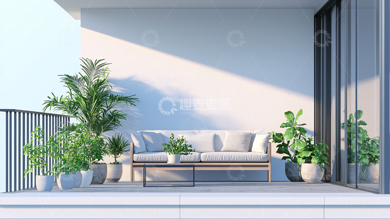 高清大图下载【趣麦麦图】阳台休闲区高清图片