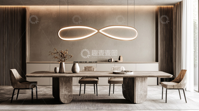 高清大图下载【趣麦麦图】极简现代餐厅设计